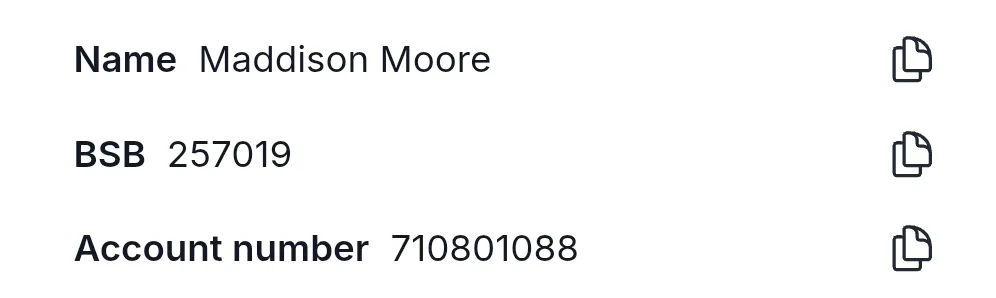 Payment Details 